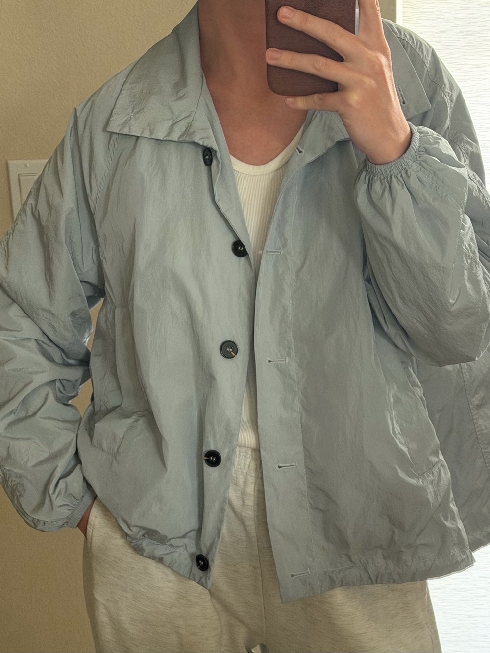 H&M blue Button-Up Lightweight Jacket